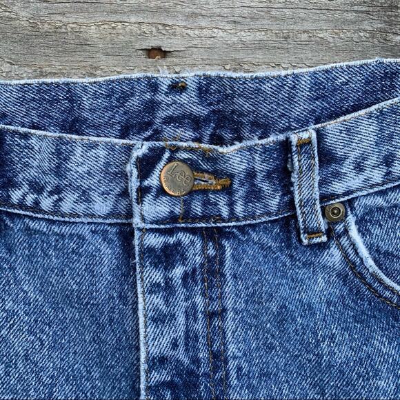 Vintage 90s Lee stonewashed acid taper ankle mom jeans - Picture 3 of 6